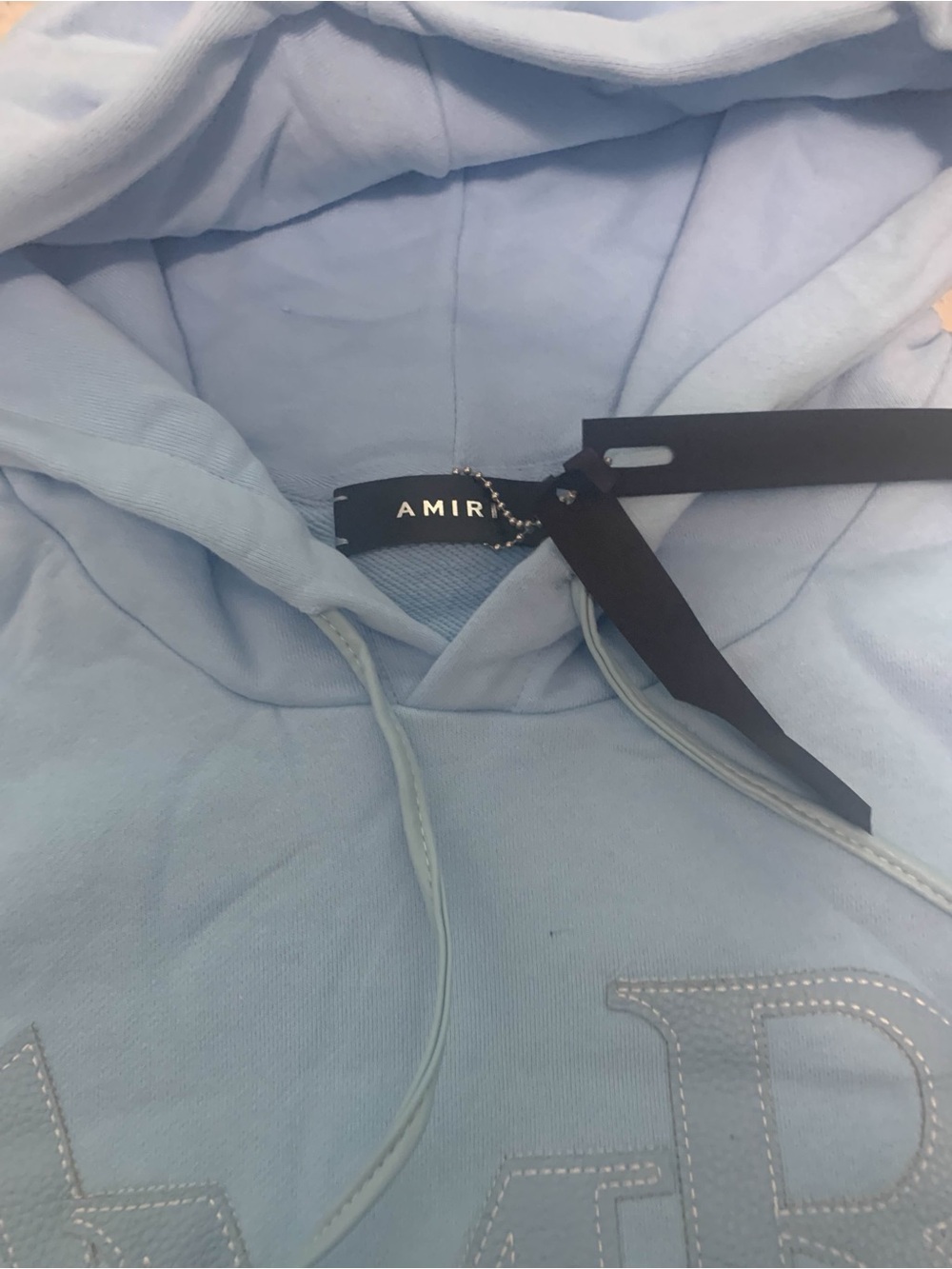 AMIRI Leather Logo Hoodie Men’s Medium - Picture 4 of 4